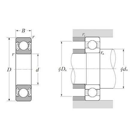 Micro Round Bore Extra Small Deep Groove Radial Ball Bearing, 9mm Bore, 20mm OD, 1 Rows, 6mm W